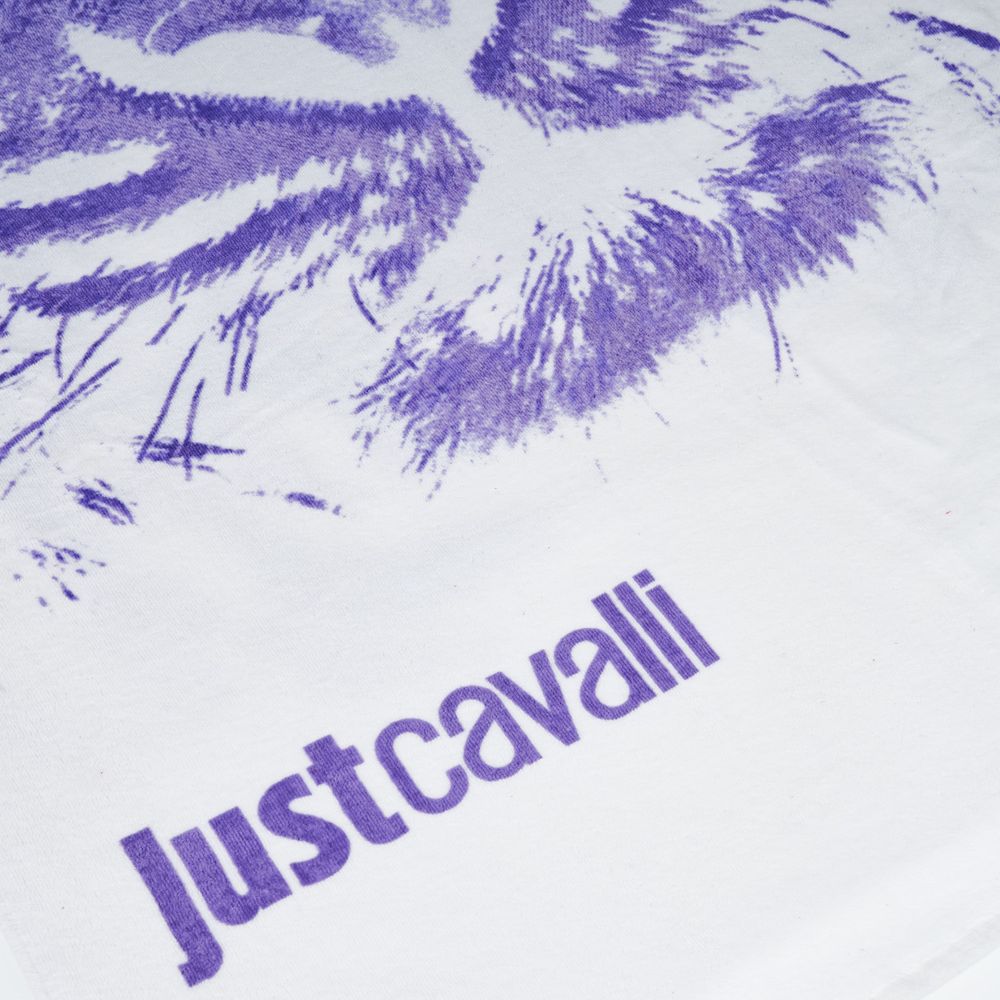 Just Cavalli fehér pamut férfi strandtörölköző