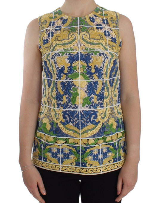 Dolce &amp; Gabbana Majolica Hímzett Ujjatlan Elegancia