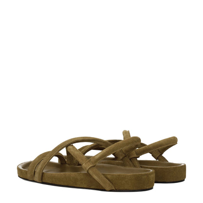 Isabel Marant Green Leather Sandal